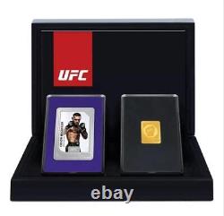 Ensemble de deux pièces d'argent UFC Trading Coins 2 dans une boîte scellée - Produit officiel sous licence Agoro