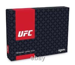 Ensemble de deux pièces d'argent UFC Trading Coins 2 dans une boîte scellée - Produit officiel sous licence Agoro