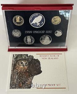 Ensemble de pièces de monnaie de preuve en argent de Nouvelle-Zélande 1999 - Chouette Morepork