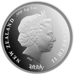 Ensemble de pièces de monnaie en argent épreuve de 2x1 oz WHANAU MARAMA 2021 'Famille de Lumière' à 1$ Nouvelle-Zélande.