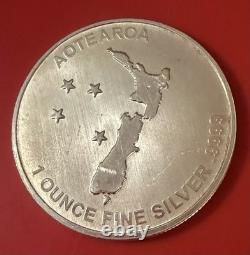 Ensemble de pièces en argent de Nouvelle-Zélande ! Fougère, demi-couronne, shilling et pence