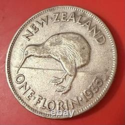 Ensemble de pièces en argent de Nouvelle-Zélande ! Fougère, demi-couronne, shilling et pence