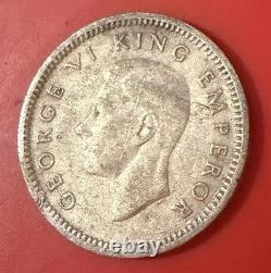 Ensemble de pièces en argent de Nouvelle-Zélande ! Fougère, demi-couronne, shilling et pence