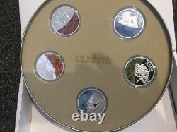 Ensemble de pièces en argent proof de 5 ans de la NZ WW1 (1914-1918) ! Rare