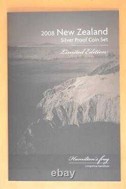 Ensemble de pièces en argent proof de Nouvelle-Zélande 2008 Édition limitée Grenouille de Hamilton