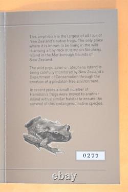 Ensemble de pièces en argent proof de Nouvelle-Zélande 2008 Édition limitée Grenouille de Hamilton