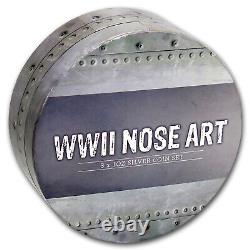 Ensemble de preuves d'art nasal de la Seconde Guerre mondiale en argent de 3x 1 oz 2012 Niue $2