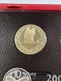 Ensemble de preuves de 7 pièces de monnaie néo-zélandaise de 2001