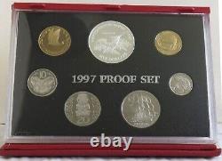 Ensemble de preuves officielles de la Nouvelle-Zélande de 1997 (7) avec le rare Saddleback en argent de 5 $