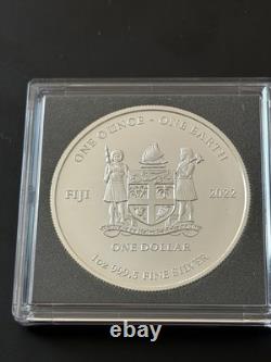 Fidji One Earth pièce en argent 999 de 1 oz. Édition œuf de Pâques, seulement 205 exemplaires frappés