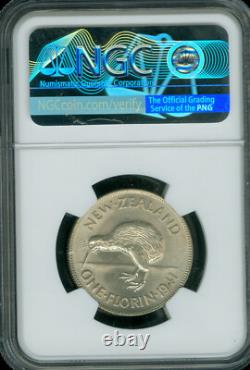 Florin en argent de Nouvelle-Zélande 1941 Ngc Ms64 Pq Mac Meilleure qualité & sans défaut