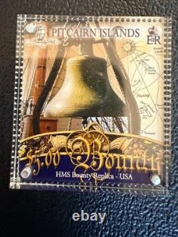 Îles Pitcairn 2010 H. M. A. V Bounty Collectionneurs. Ensemble de 2 pièces et timbres en argent 999