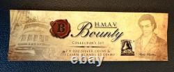 Îles Pitcairn 2010 H. M. A. V Bounty Collectionneurs. Ensemble de 2 pièces et timbres en argent 999
