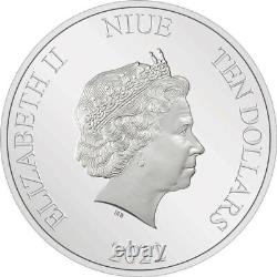 Le Classique Flash 2022 Niue 3 Oz Pièce De Preuve Argent 10 $