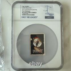 Le Hobbit LOTR 2023 Niue Un voyage inattendu pièce en argent 1 oz PF70