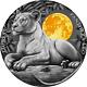 Lioness Wildlife In The Moonlight 2021 Niue 2oz Finition Ancienne Argent Coin 5$