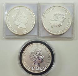 Lot de 3 Médailles en Argent Fin de 1 oz de Nouvelle-Zélande par Pièce Star Wars 2017-2018