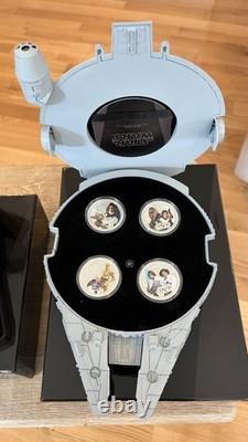 MINT Star Wars 2011 Monnaie de Nouvelle-Zélande 1 oz Argent Ensemble de 8 Pièces Vader & Falcon Étuis OGP COA