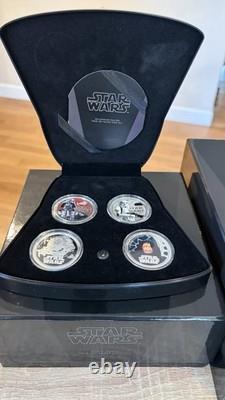 MINT Star Wars 2011 Monnaie de Nouvelle-Zélande 1 oz Argent Ensemble de 8 Pièces Vader & Falcon Étuis OGP COA
