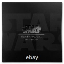 MONNAIE EN ARGENT DE 2 OZ DE DARTH VADER STAR WARS 2017 NIUE 5 $ NGC PREMIÈRES ÉMISSIONS PF 70
