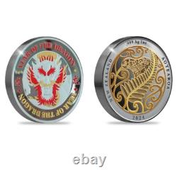 Médaille en argent 1 oz. 999 de l'année du Dragon 2024 de Nouvelle-Zélande NGC PF 70 UCAM