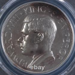 Médaille en argent restrike de 1936 d'Édouard VIII de Nouvelle-Zélande, notée PL66 par PCGS, finition épreuve.