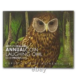 Monnaie Annuelle 2017 Nouvelle-Zélande 1 oz Argent 5 $ Hibou Rieur