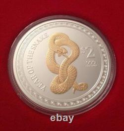 Monnaie de Nouvelle-Zélande 2013 1 Oz Argent Gildé en Or ! Tirage de 2 013