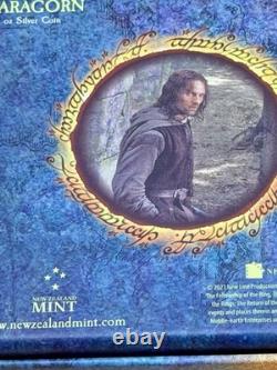 Monnaie de Nouvelle-Zélande 2021 - Billet d'Argent Aragorn 1 Oz du Seigneur des Anneaux