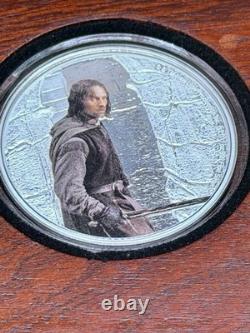Monnaie de Nouvelle-Zélande 2021 - Billet d'Argent Aragorn 1 Oz du Seigneur des Anneaux