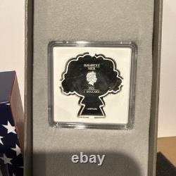 Monnaie de Nouvelle-Zélande 2022 Thomas Jefferson Pièce en Argent Preuve Chibi en Forme de 1 oz