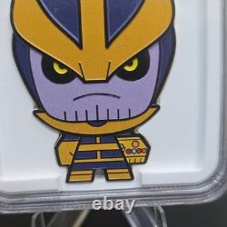 Monnaie de Nouvelle-Zélande 2023 Chibi Marvel Thanos 2 oz Argent NGC PF69 Ultra Cameo