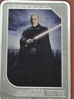 Monnaie de Nouvelle-Zélande 2023 Star Wars Trading Pièce en Argent 1 Oz 999 Comte Dooku