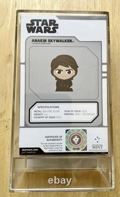 Monnaie de Nouvelle-Zélande Star Wars Anakin Skywalker pièce en argent Chibi de 1 oz numérotée 6