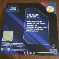 Monnaie de Nouvelle-Zélande The Flash Classique 2022 pièce en argent de 3 oz 0,999 pur