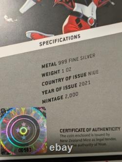 Monnaie de collection en argent pur 999 de 1 oz Harley Quinn 2021 de la New Zealand Mint, non certifiée