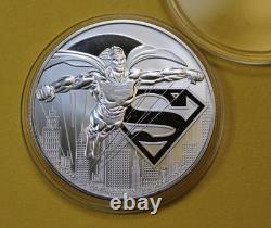 Monnaie de deux dollars de Nouvelle-Zélande 2021. Pièce en argent 999 Elizabeth II Superman