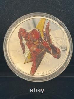 Monnaie de la Nouvelle-Zélande 2023 The Flash DC Pièce de collection en argent 1 oz 777/2000 Limitée
