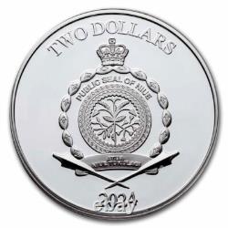 Monnaie de la Nouvelle-Zélande 2024 DC Vilains Harley Quinn 1 oz Pièce en Argent Colorisée Proof