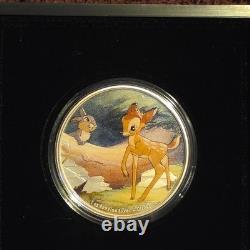 Monnaie en argent 1 oz New Zealand Mint Disney Bambi et Panpan 2022 80e anniversaire