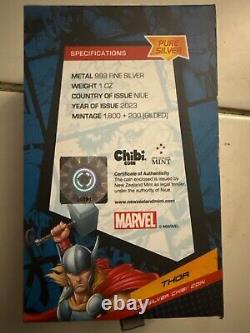 Monnaie en argent chibi Marvel Thor 1 onz