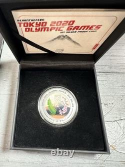 Monnaie en argent en épreuve colorisée de 1 oz de Nouvelle-Zélande 2020 - Jeux Olympiques de Tokyo