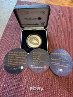 Monnaie en argent et or en proof de 1 $ de la Nouvelle-Zélande, Le Seigneur des Anneaux, 2003, Non touchée