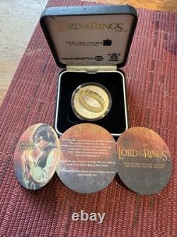 Monnaie en argent et or en proof de 1 $ de la Nouvelle-Zélande, Le Seigneur des Anneaux, 2003, Non touchée