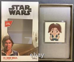 Monnaie en argent fin Chibi de 1 oz Han Solo Star Wars 2021 Monnaie de Nouvelle-Zélande
