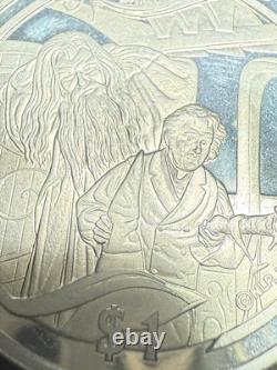 Monnaie en argent proof de Nouvelle-Zélande 2003 - Le Seigneur des Anneaux Frodo Gandalf 999