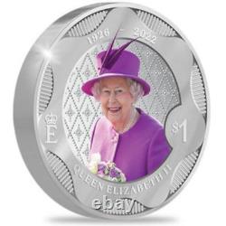 Monnaie en argent pur de 1 oz Nouvelle-Zélande 2023, épreuve, en mémoire de la Reine Elizabeth II, 1 $