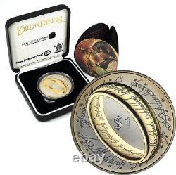 NOUVELLE-ZÉLANDE 1 $ 2003 Argent Épreuve 'Le Seigneur des Anneaux L'Anneau de Pouvoir