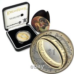 NOUVELLE-ZÉLANDE 1 $ 2003 Argent épreuve 'Le Seigneur des Anneaux L'Anneau de Pouvoir'
