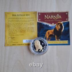 NOUVELLE-ZÉLANDE 1$ DOLLAR 2006 Les Chroniques de Narnia Le LION 1 Oz 999 Argent + BOÎTE